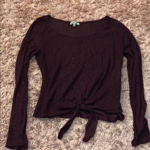 Maroon (kinda cropped) long sleeve